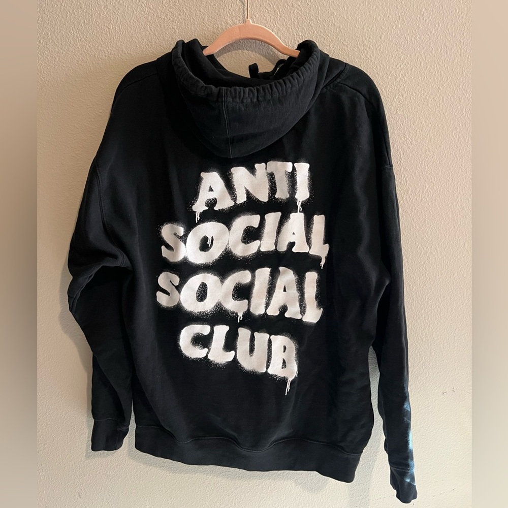 Anti Social Social Club Black 'Burn It Down' Hoodie - Picture 2 of 2